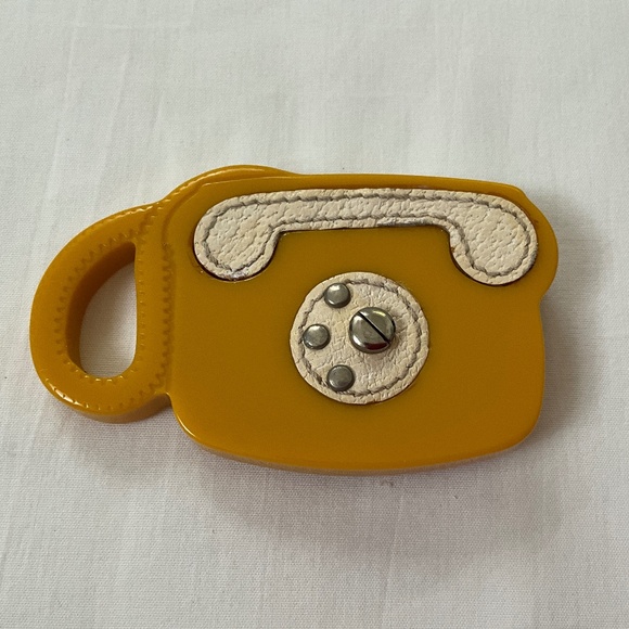 PRADA Telephone Bag Pin Brooch - Picture 1 of 6